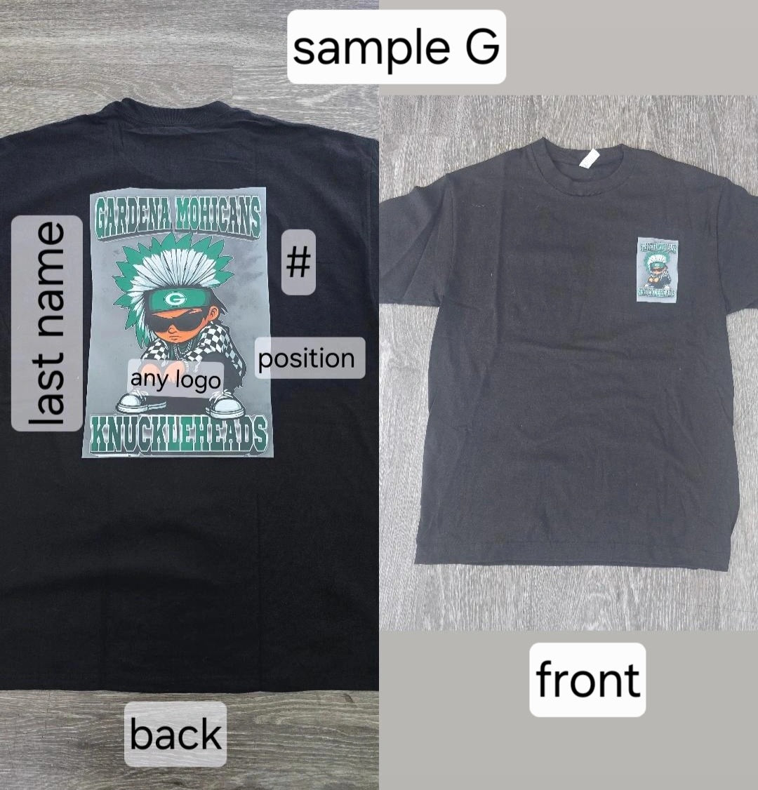 Custom Shirt Front Design Only