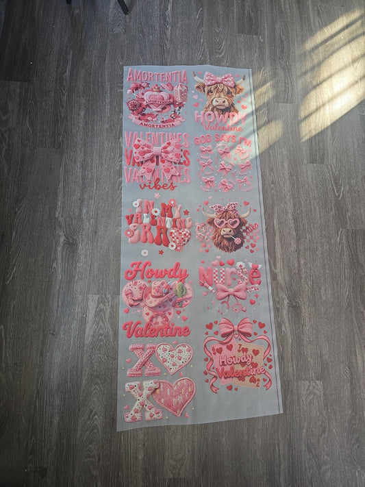 Howdy valentine dtf gang sheet