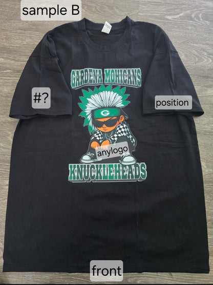 Custom Shirt Front Design Only