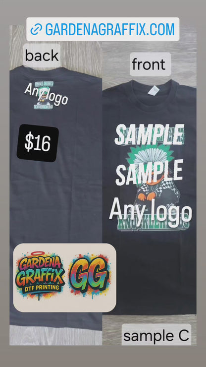 Custom Shirt Front Design Only
