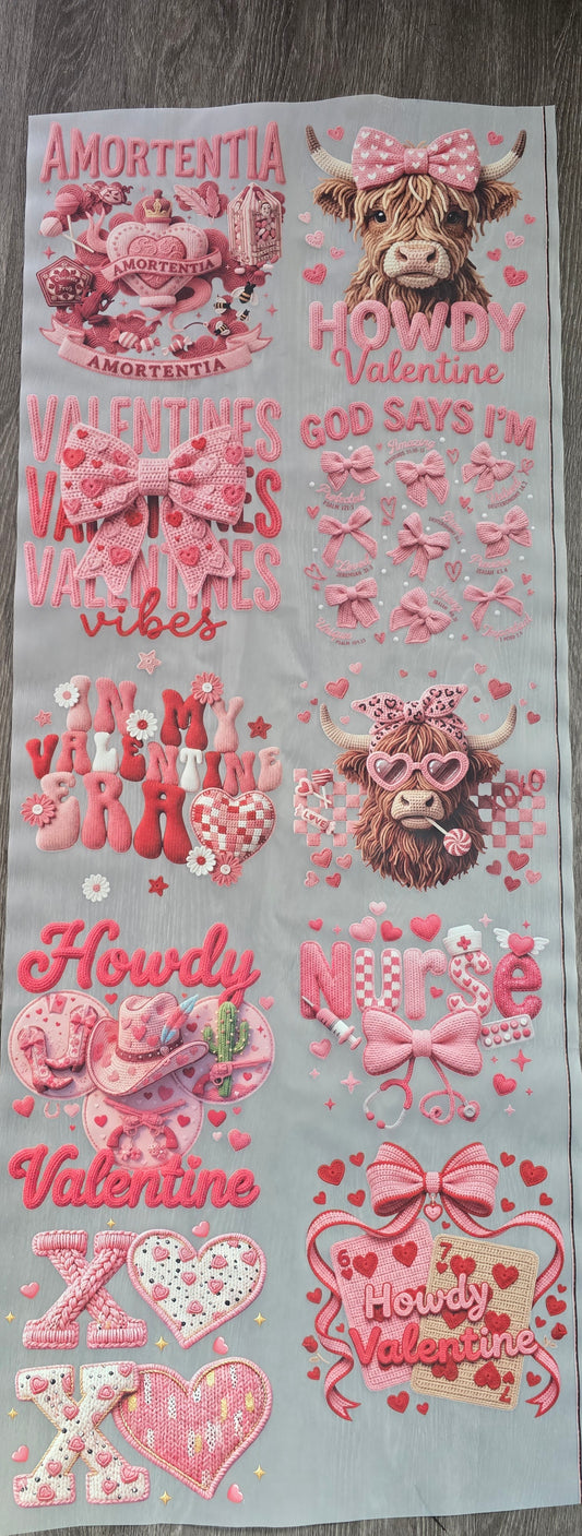 Howdy valentine dtf gang sheet