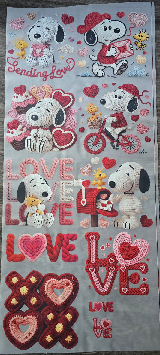 Dtf snoopy rope valentine Gang sheet
